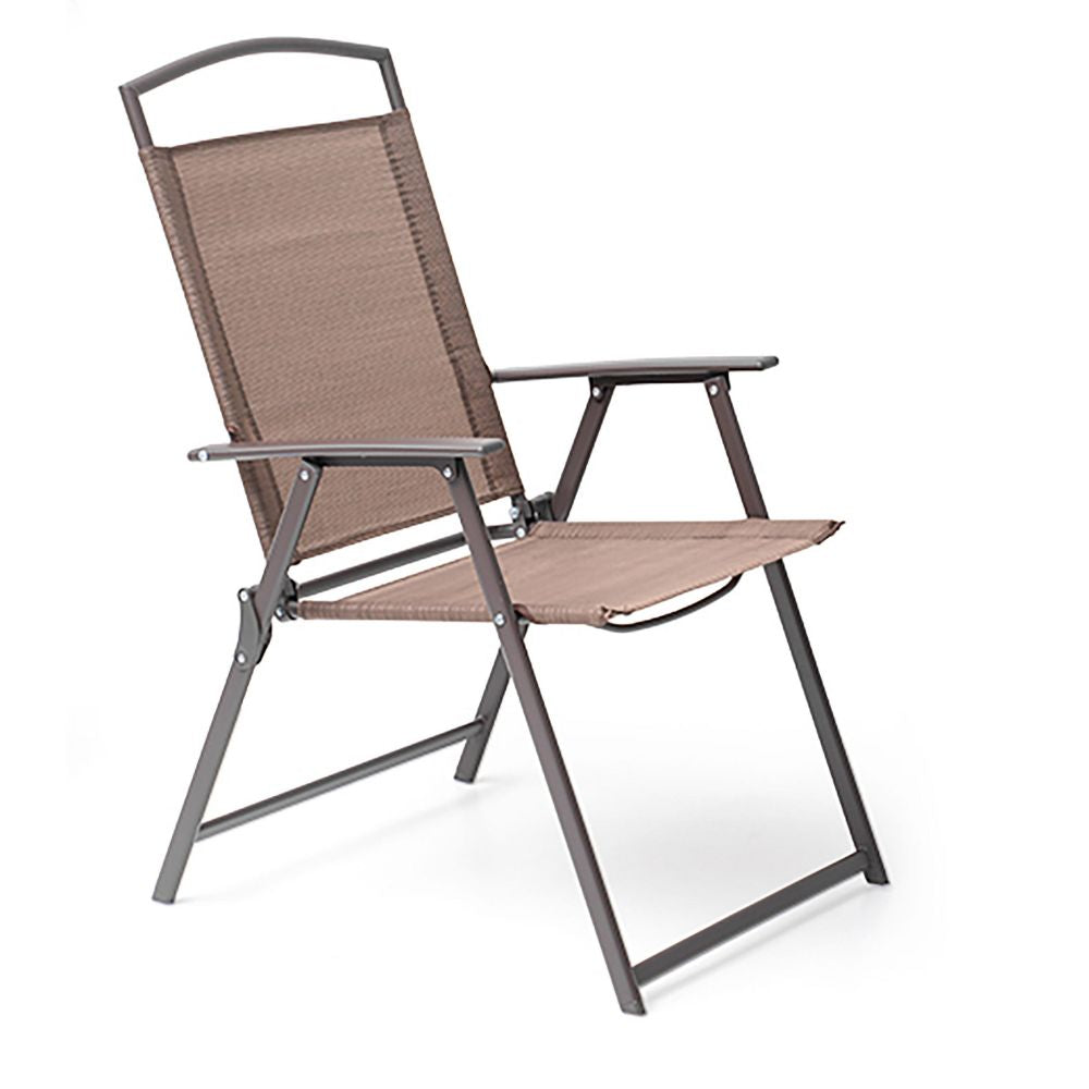 Six Piece Clear and Brown Square Glass Outdoor Dining Set with Four Chairs
