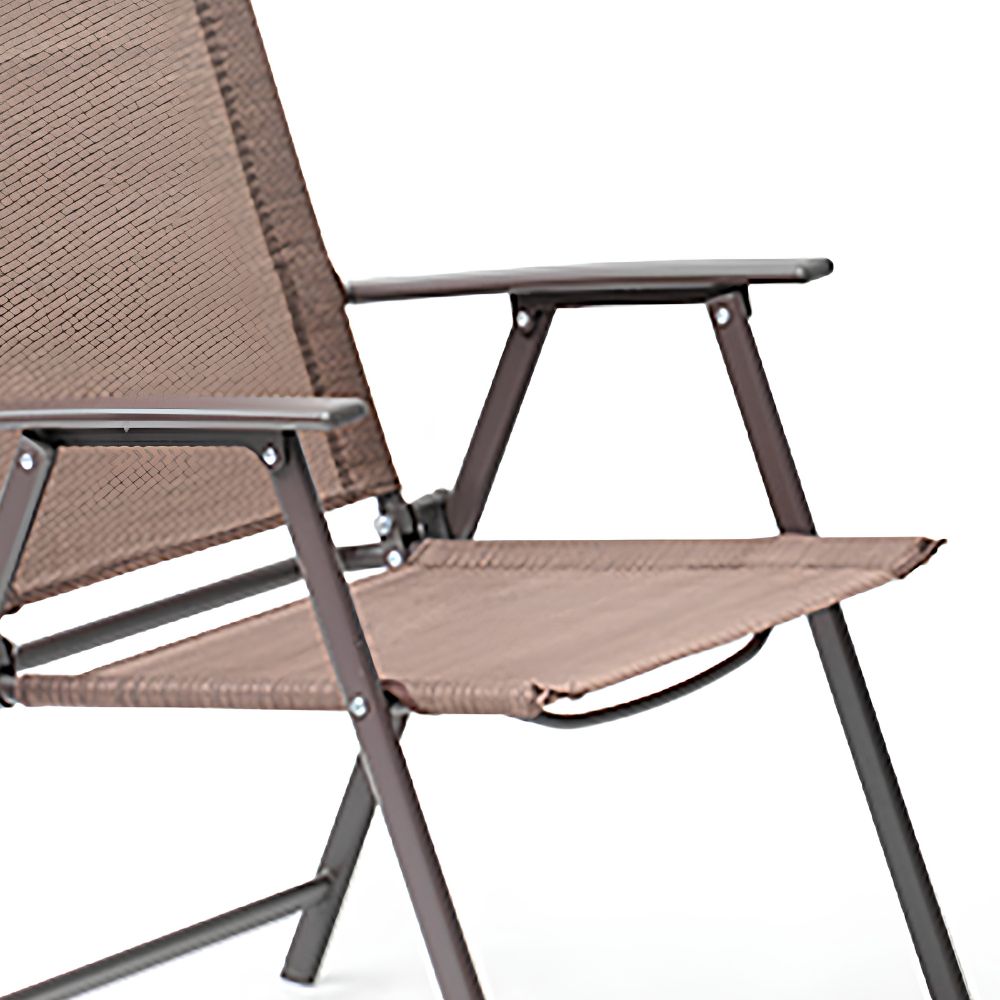 Six Piece Clear and Brown Square Glass Outdoor Dining Set with Four Chairs