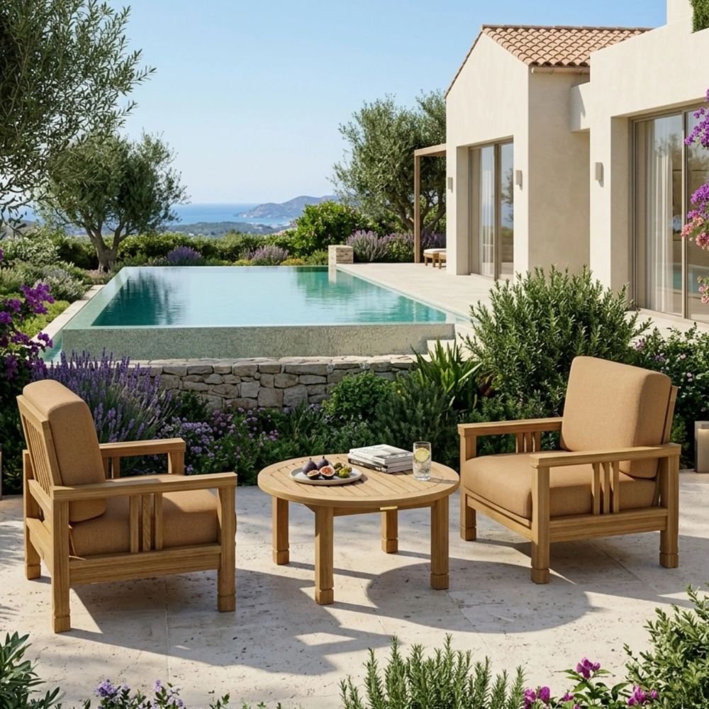 Anderson Teak SouthBay Deep Seating 3-Pieces Conversation Set A SET-256