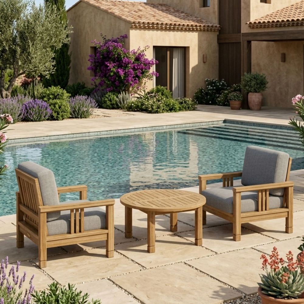 Anderson Teak SouthBay Deep Seating 3-Pieces Conversation Set A SET-256