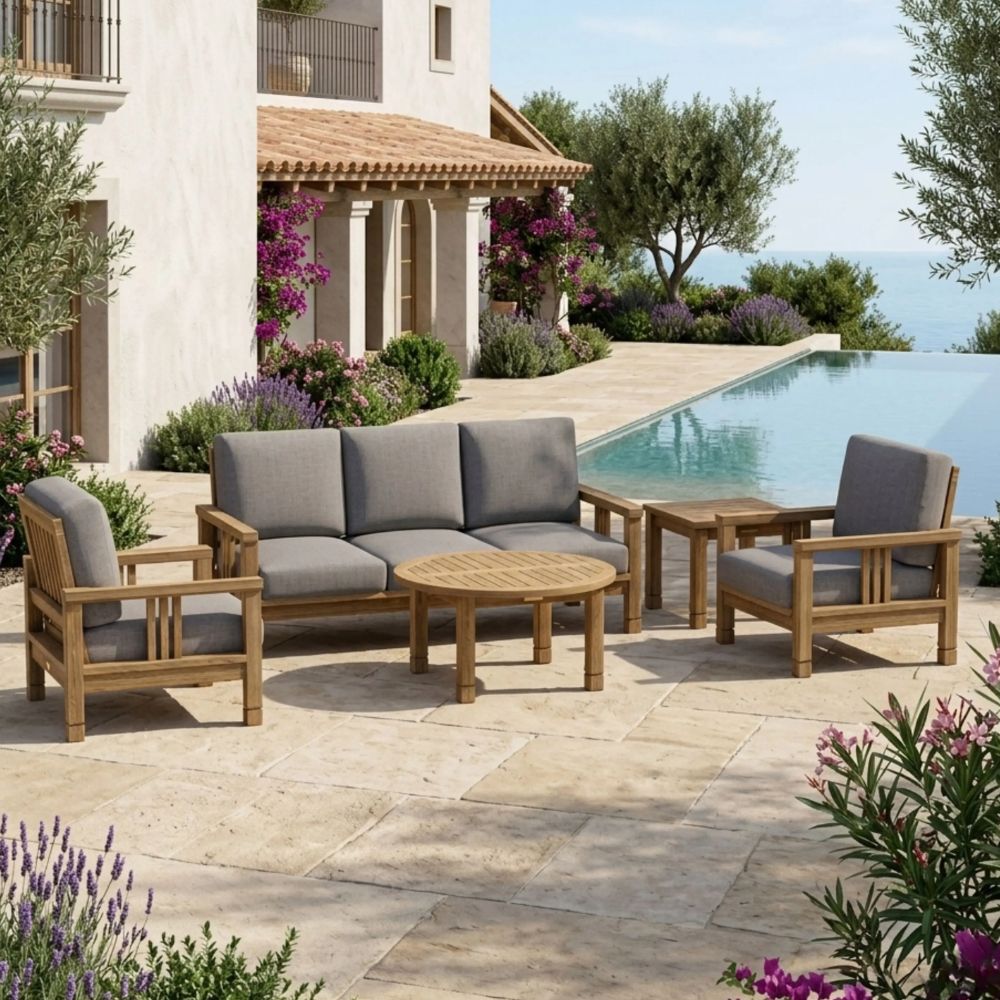 Anderson Teak SouthBay Deep Seating 5-Pieces Conversation Set C SET-255