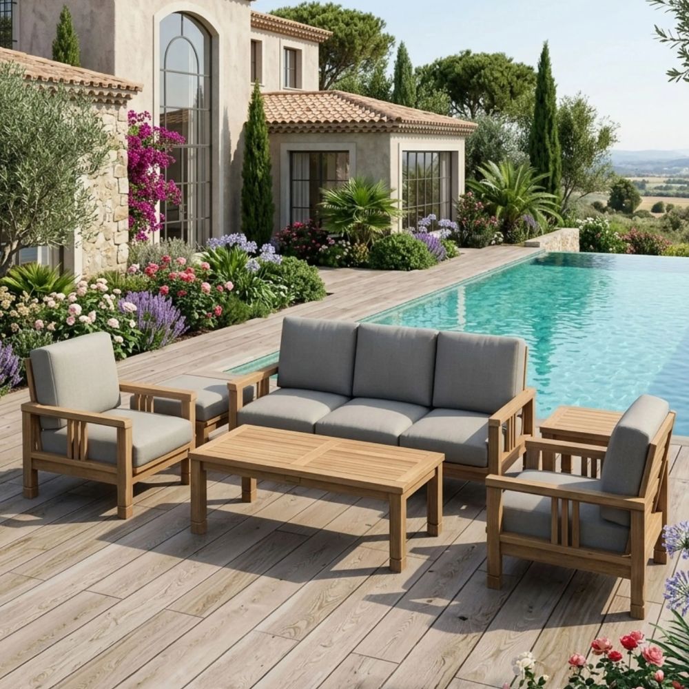 Anderson Teak SouthBay Deep Seating 6-Pieces Conversation Set A SET-253