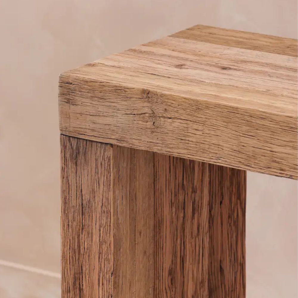 Evander Console Table Rustic Brown
