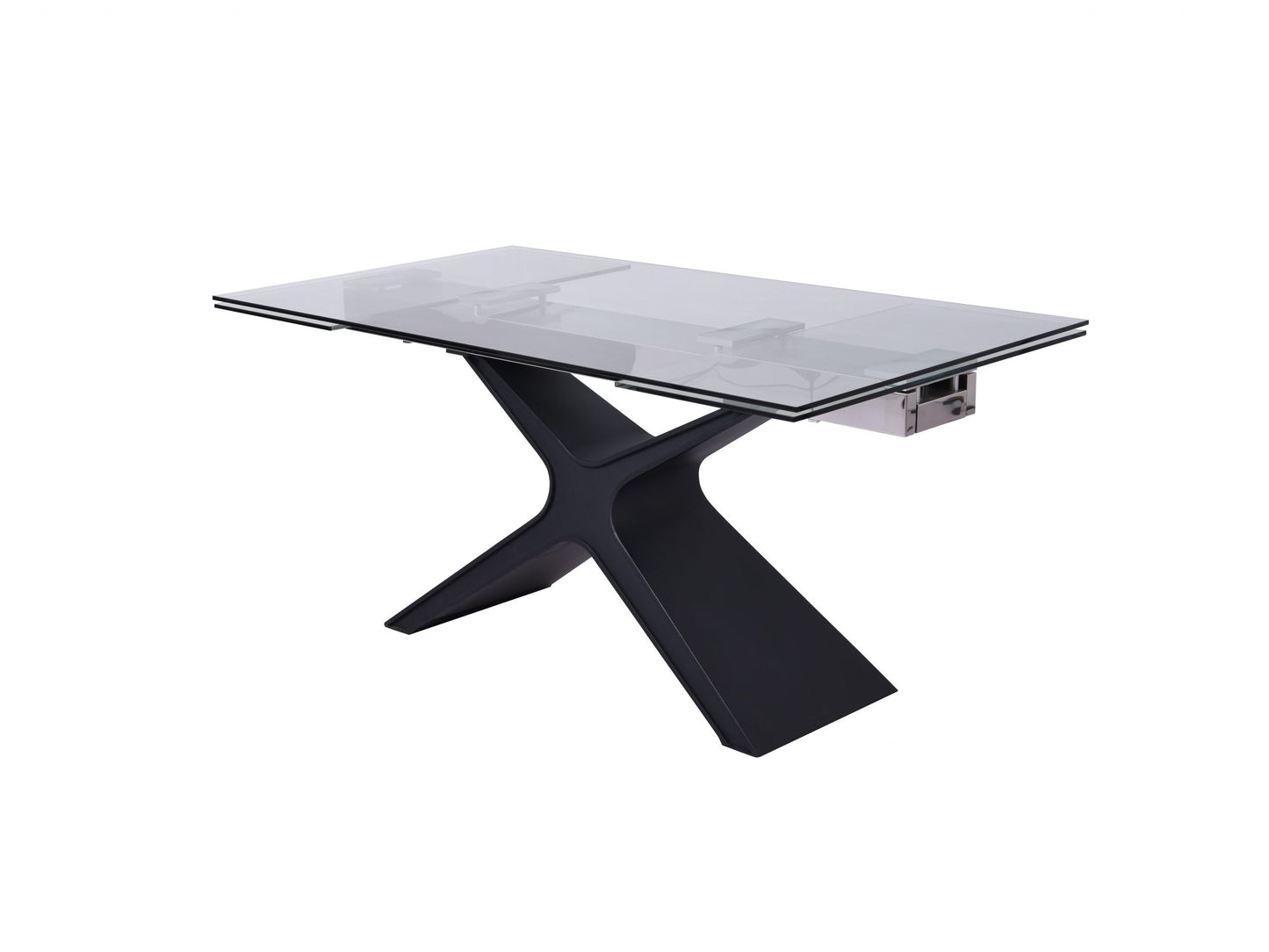 Whiteline West Extendable Dining Table DT1716-BLK - GOLD STAR Dining