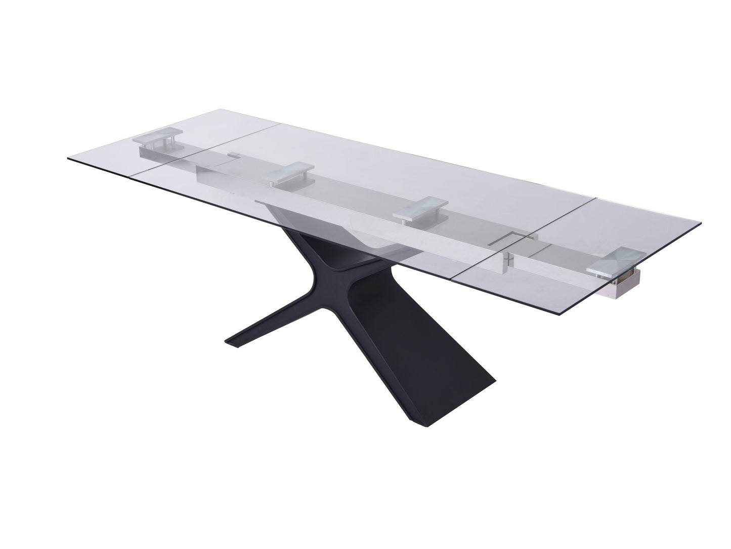 Whiteline West Extendable Dining Table DT1716-BLK - GOLD STAR Dining