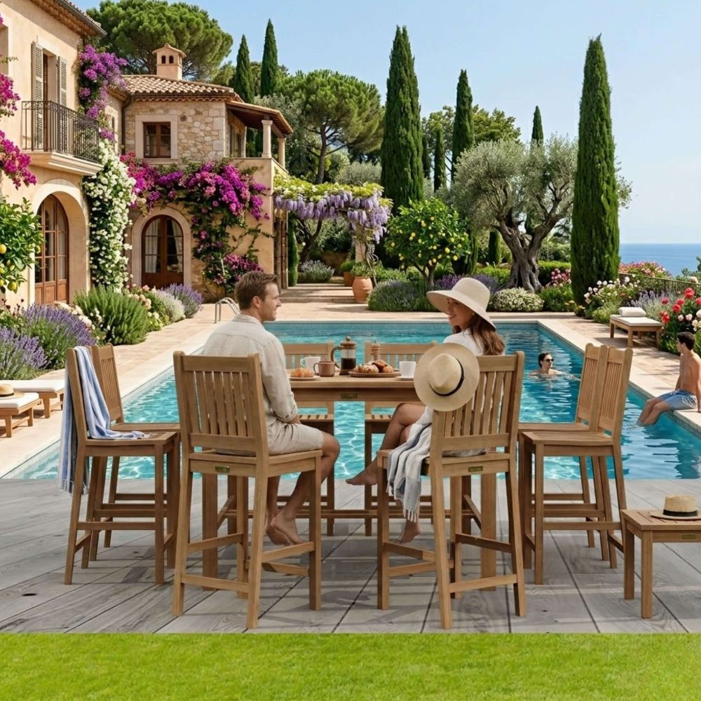 lifestyle 3 chair Windsor Avalon 9-Pieces Square Bar Set Set-121, goldstardining.com