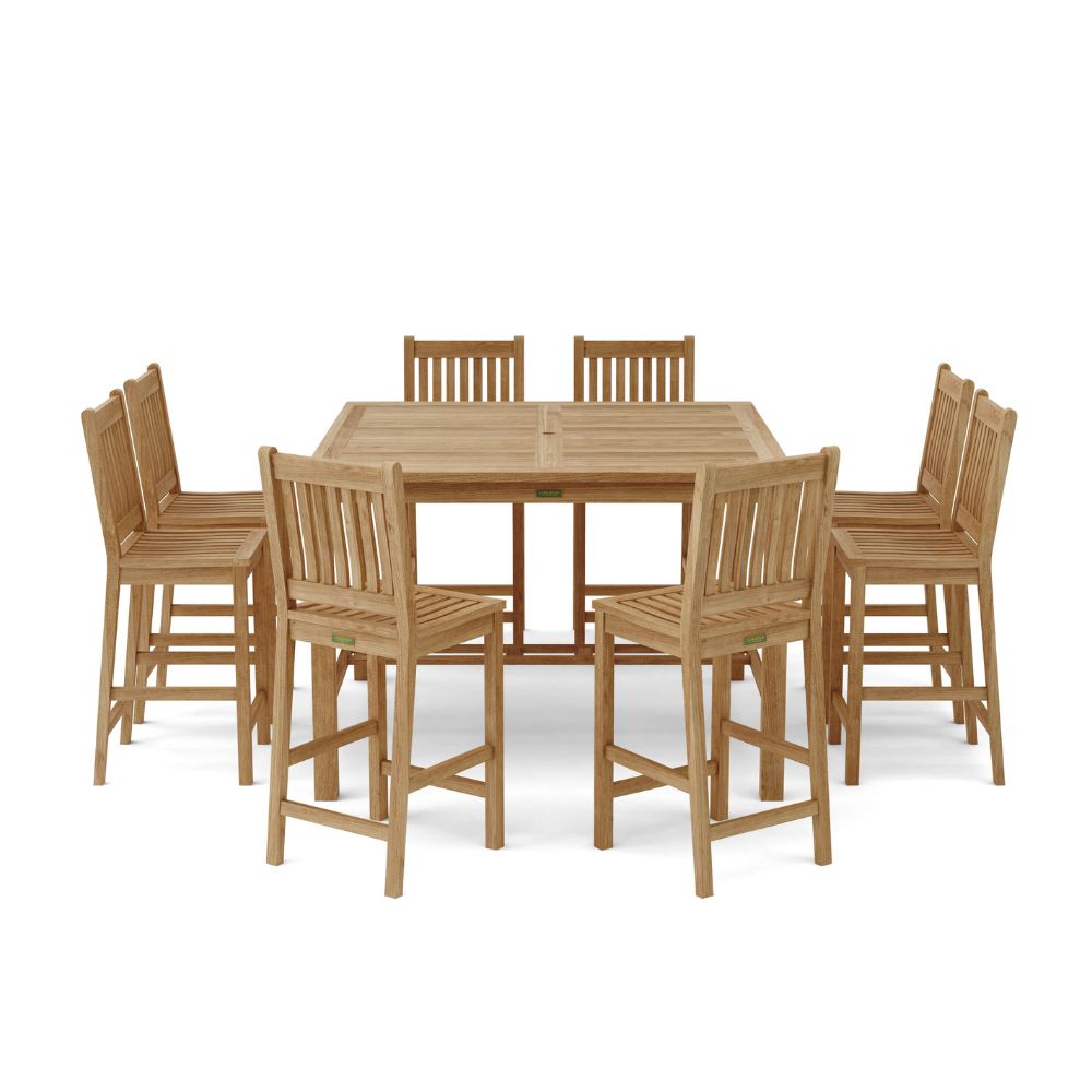 front Windsor Avalon 9-Pieces Square Bar Set Set-121, goldstardining.com