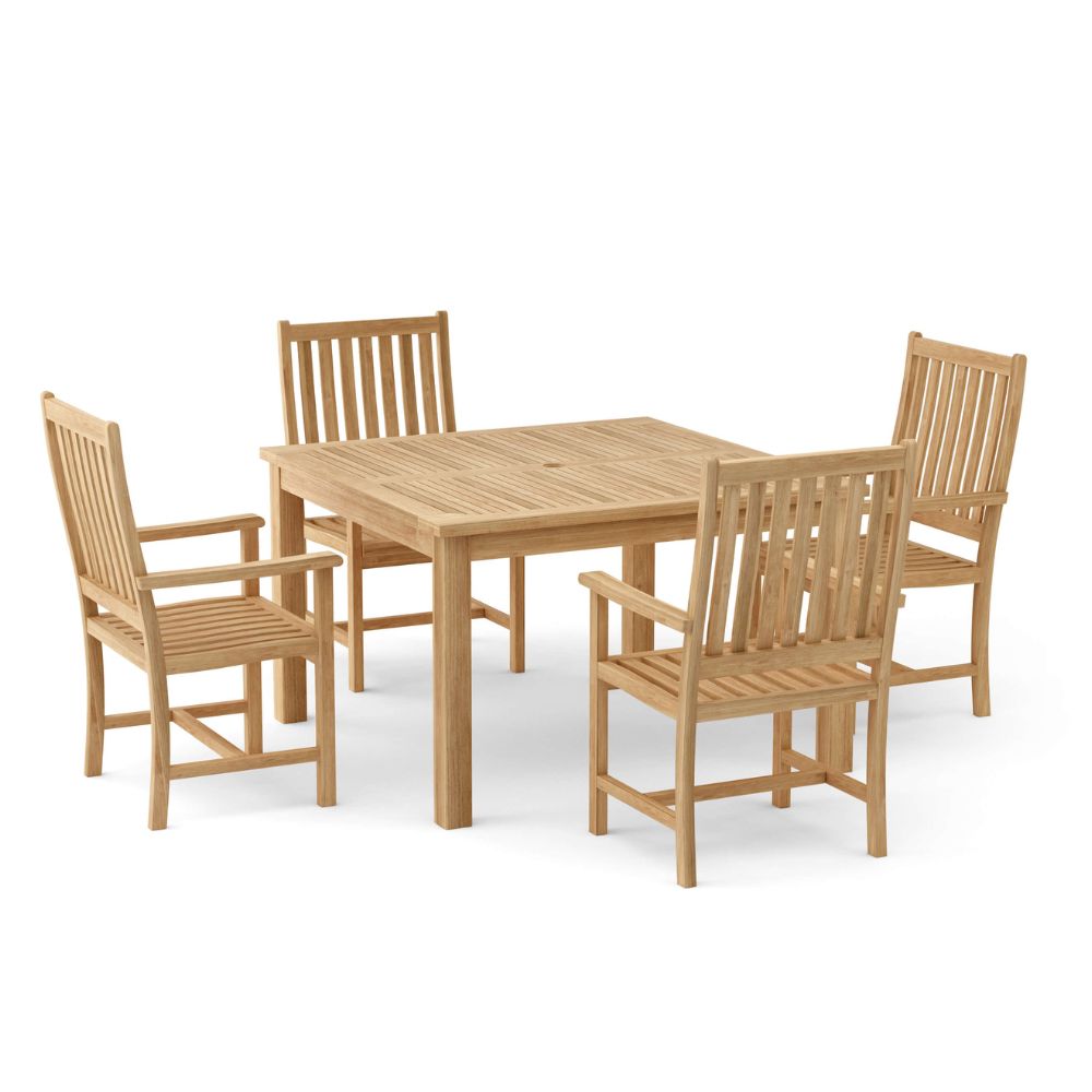 angled photo Windsor Wilshire 5-Pieces Dining Set Set-61, goldstardining.com
