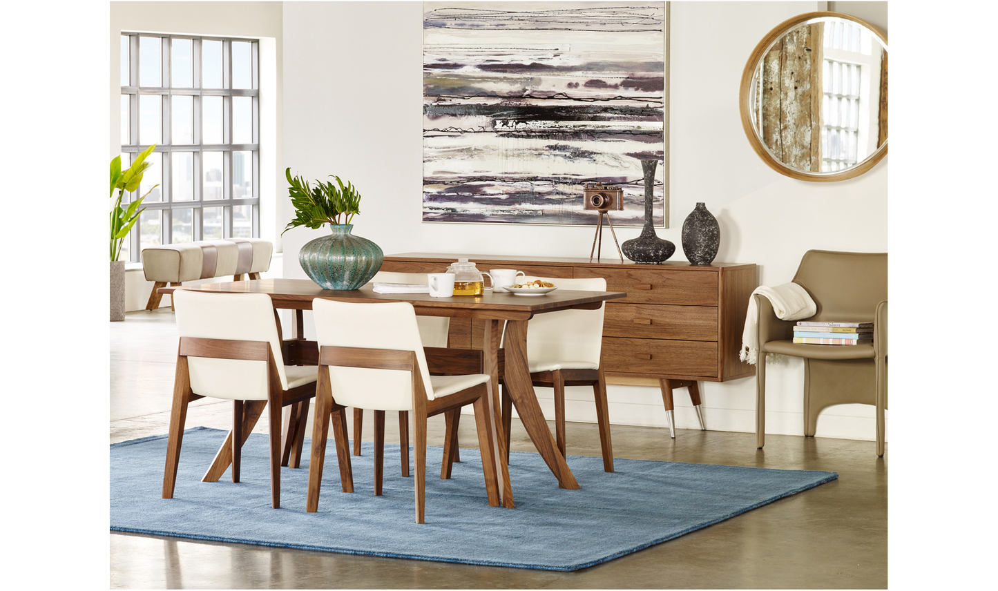 Moe Florence Rectangular Dining Table Small Walnut BC-1001-03