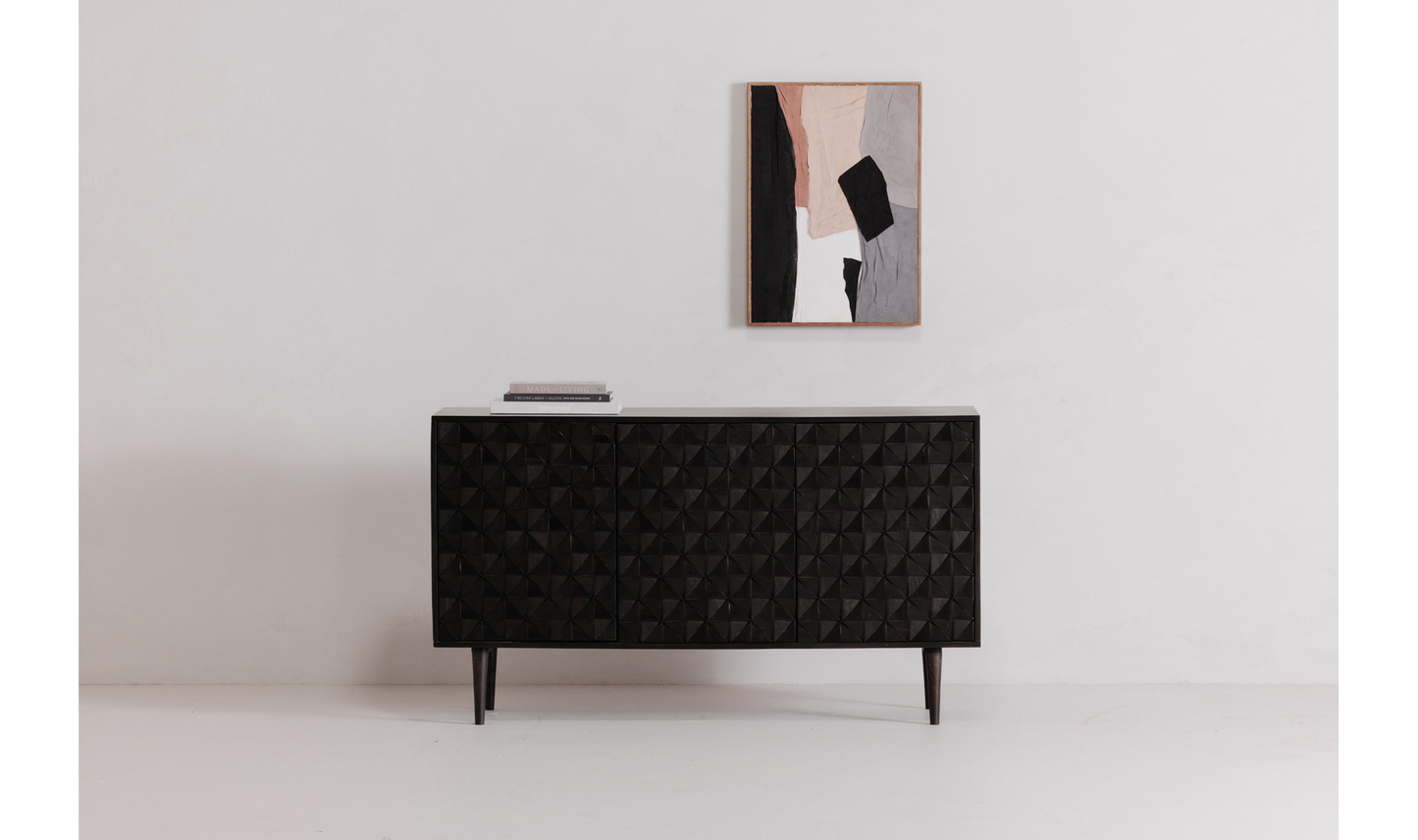 Moe Pablo 3 Door Sideboard Black BZ-1039-02