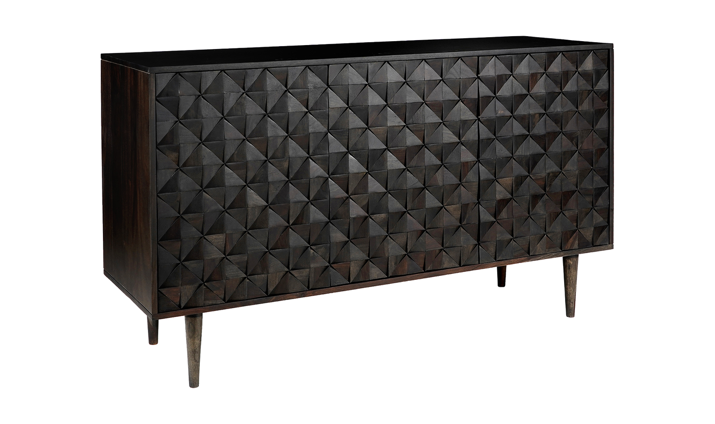 Moe Pablo 3 Door Sideboard Black BZ-1039-02