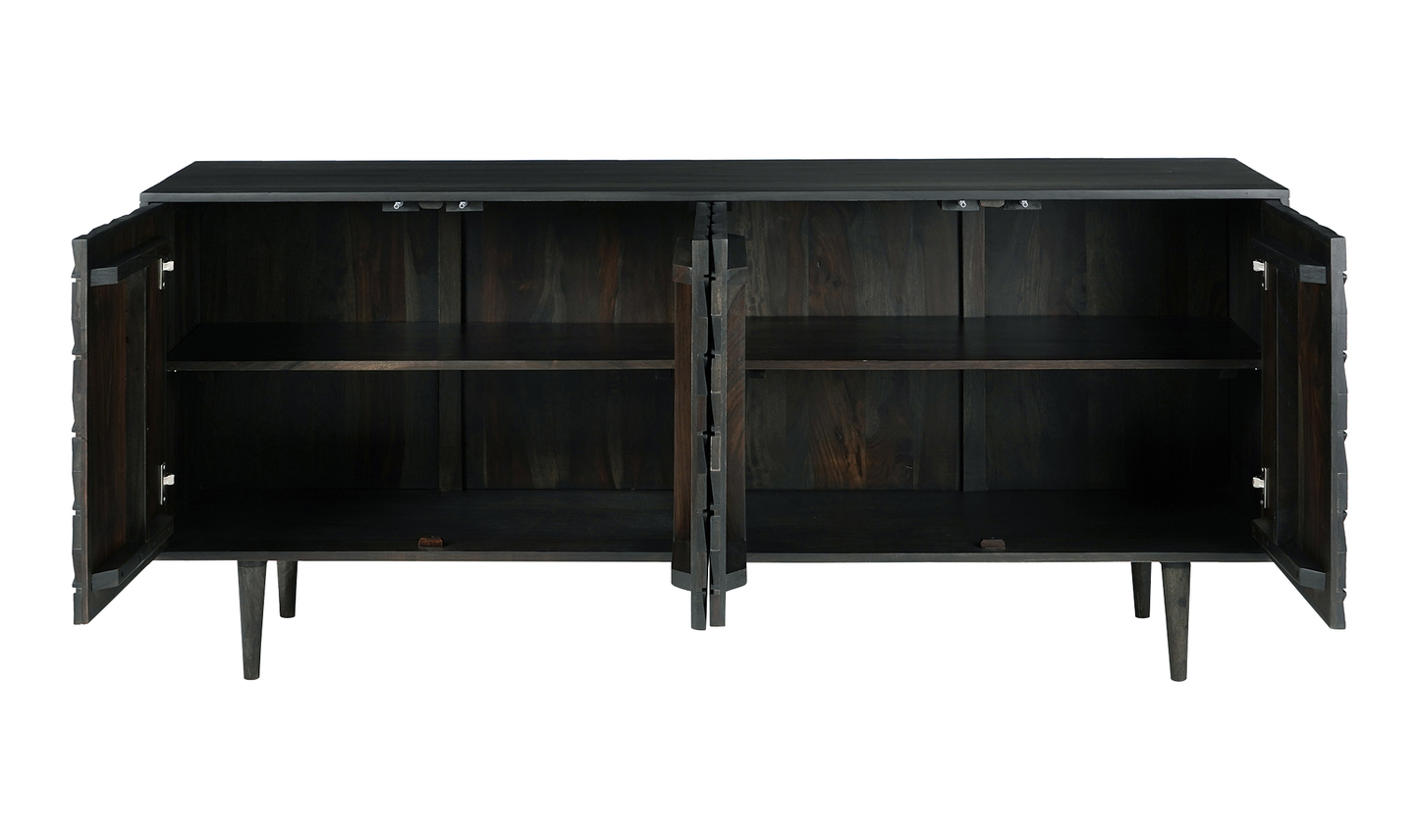 Moe Pablo 4 Door Sideboard Black BZ-1126-02