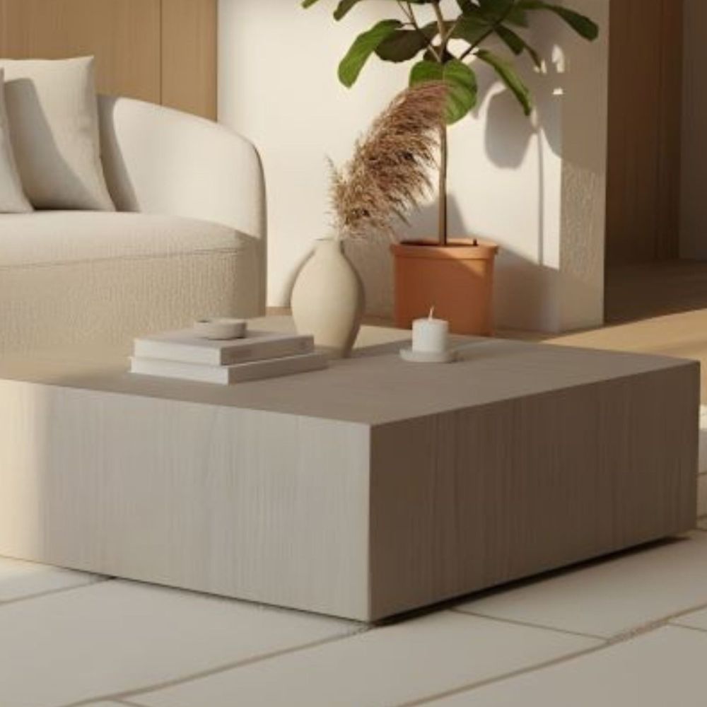 Whiteline Cube Square Coffee Table