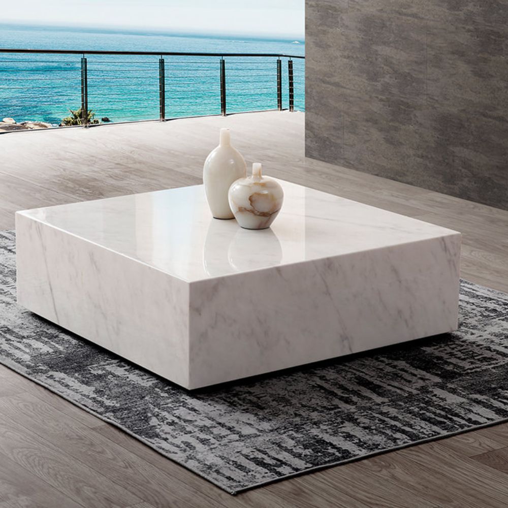 Whiteline Cube Square Coffee Table
