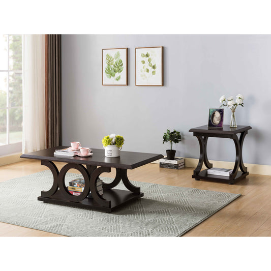 ID USA Coffee End Table 2PC 13692-X2