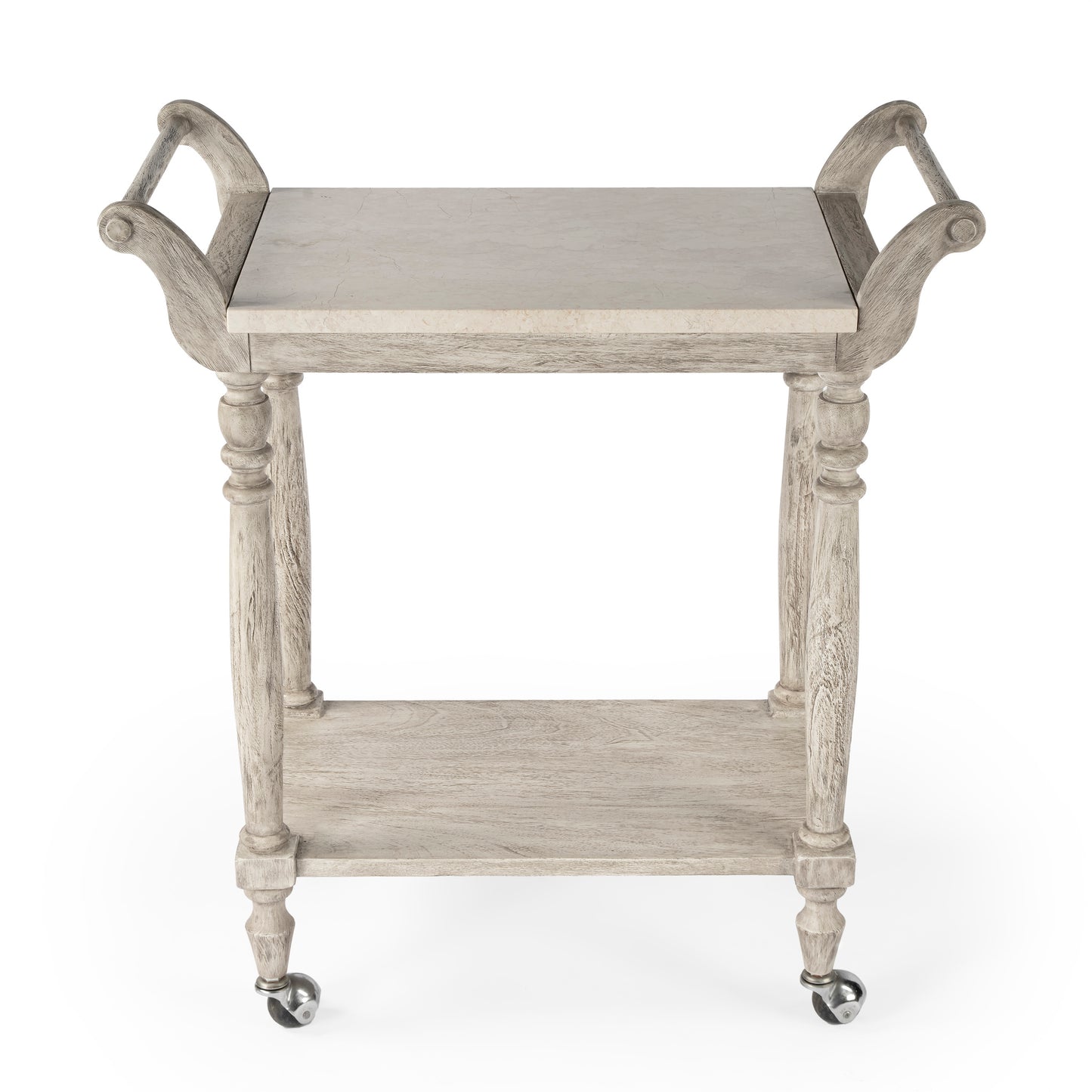 Butler Specialty Company Danielle Marble Bar Cart, Gray 5518329