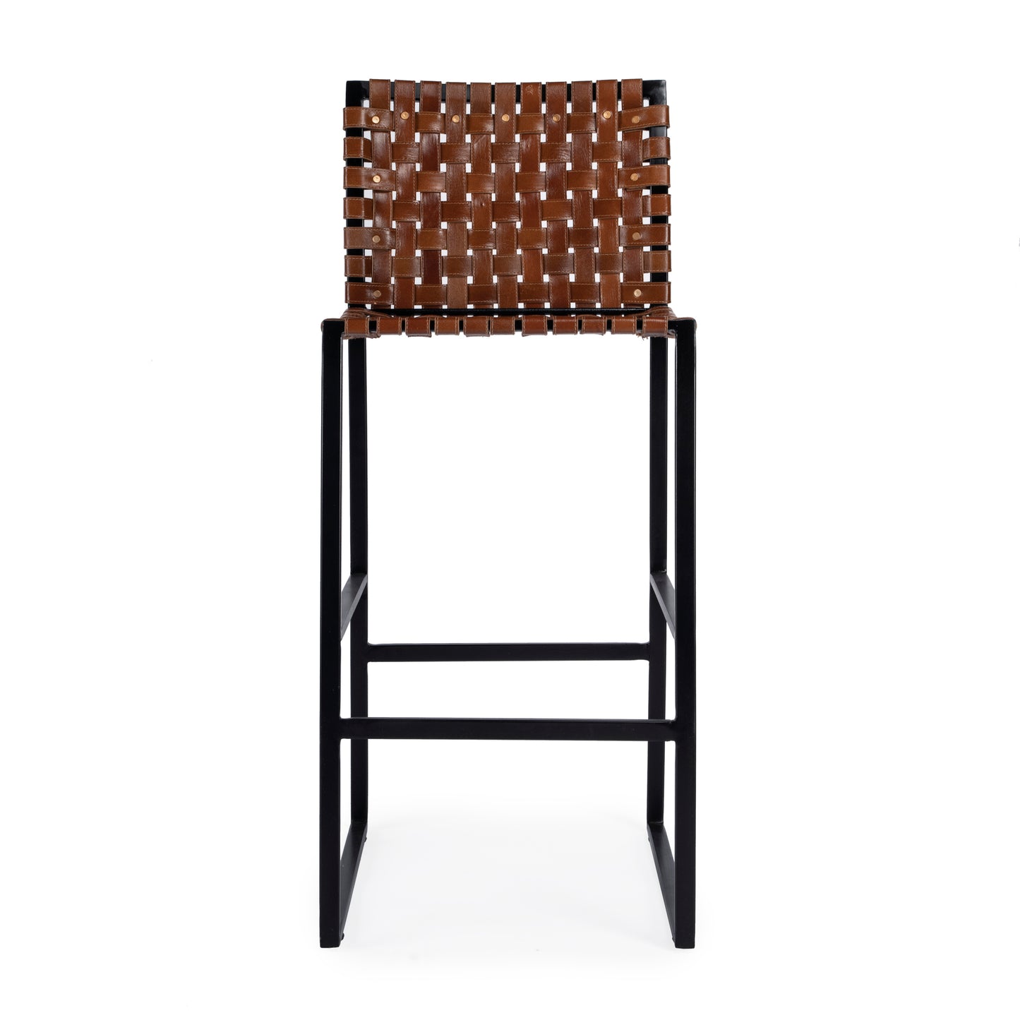 Butler Specialty Company Urban Woven Leather 30" Barstool, Medium Brown 5445344