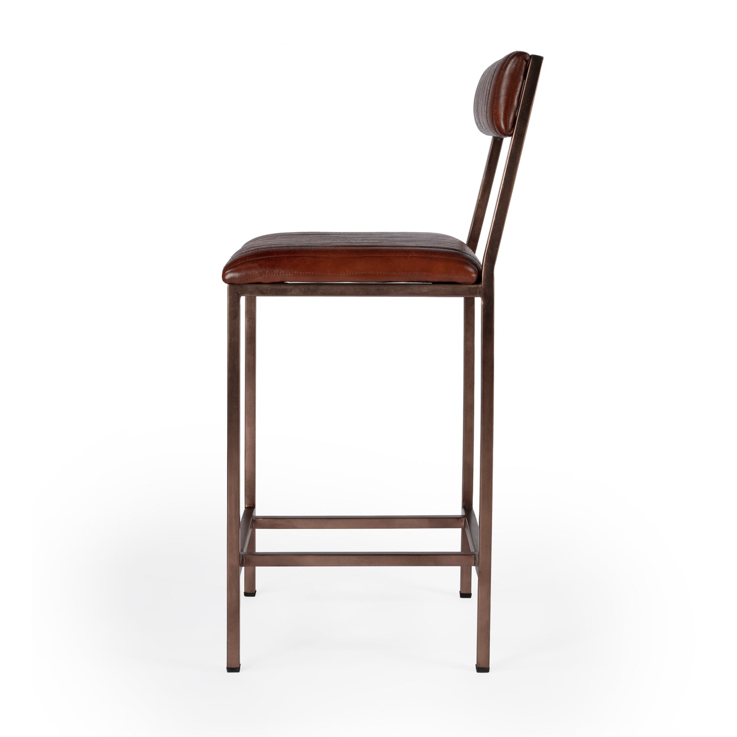 Butler Specialty Company Houston 24" Leather Counter Stool, Medium Brown 5623344