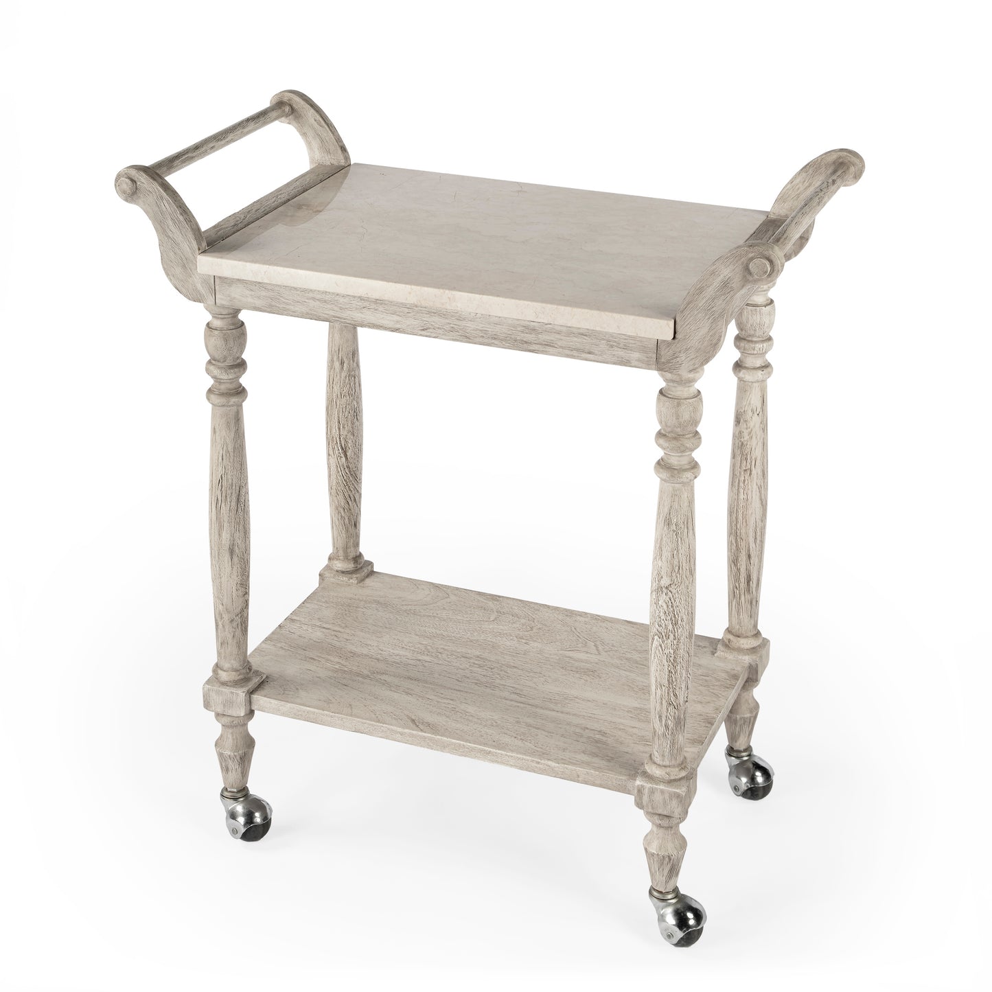 Butler Specialty Company Danielle Marble Bar Cart, Gray 5518329