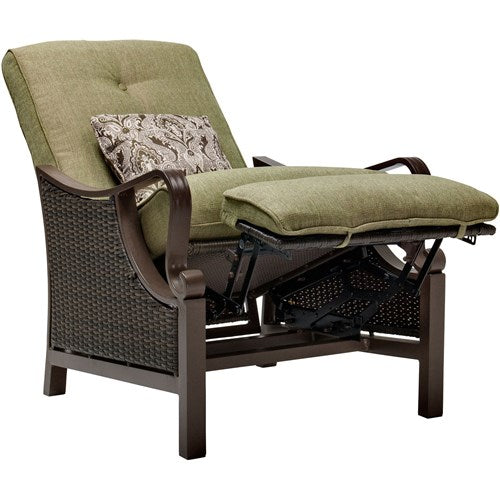 Hanover Ventura Luxury Recliner with Pillow Accessory, All-weather, Resin Weave VENTURAREC