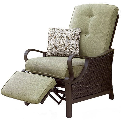 Hanover Ventura Luxury Recliner with Pillow Accessory, All-weather, Resin Weave VENTURAREC