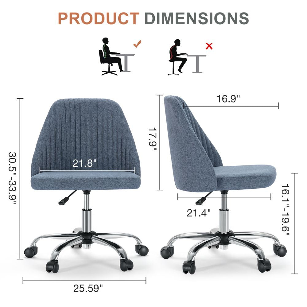 Adjustable Height Ergonomically Designed Swivel Rolling Office Chair