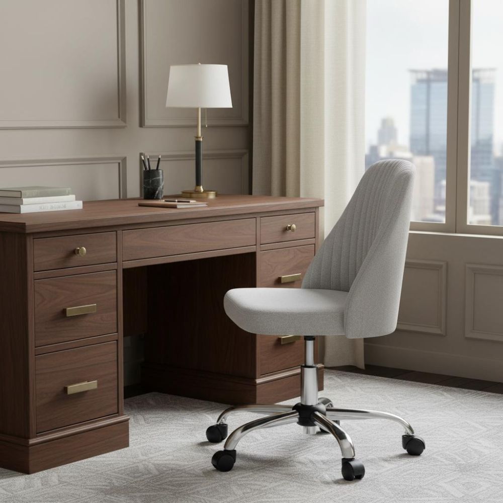 Adjustable Height Ergonomically Designed Swivel Rolling Office Chair