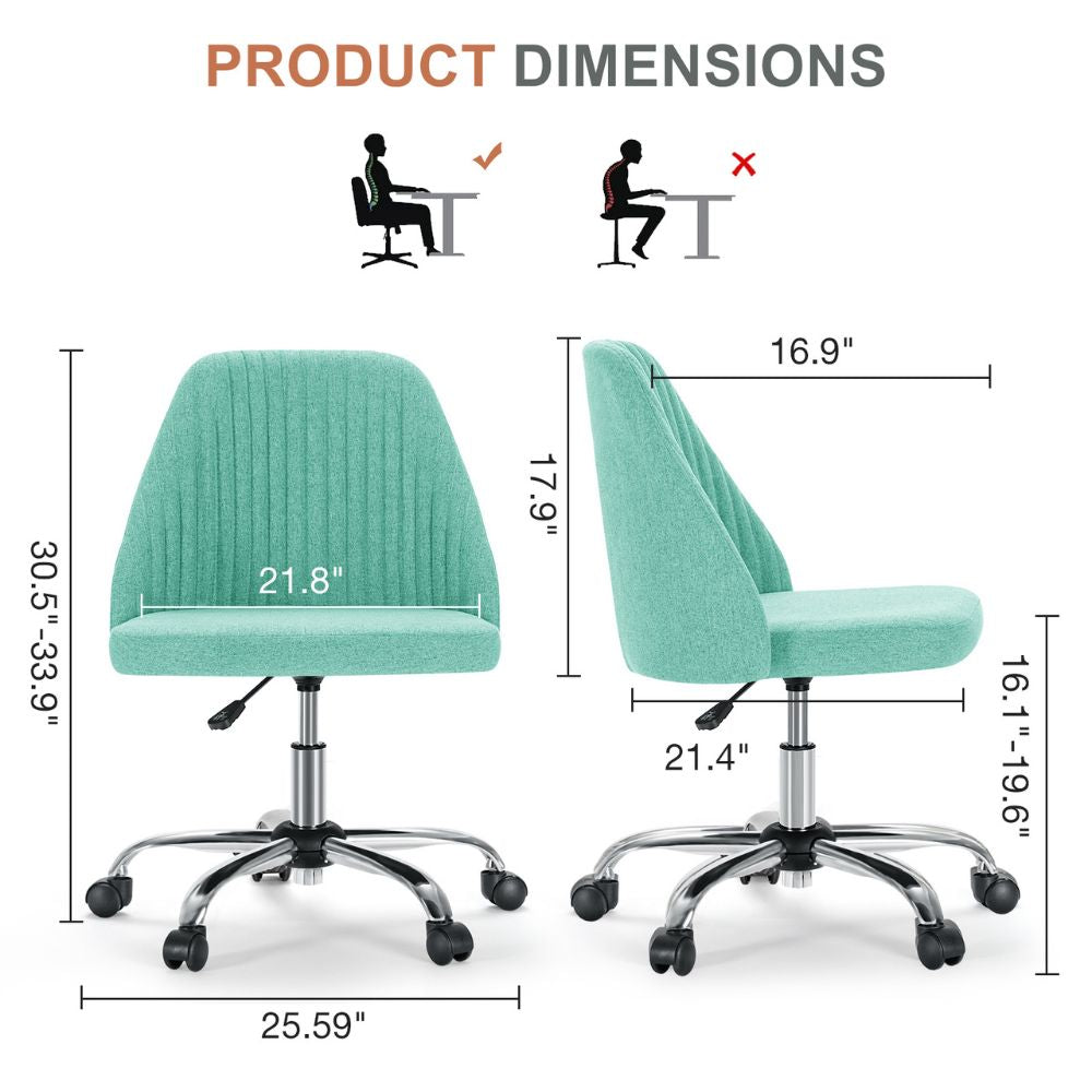 Adjustable Height Ergonomically Designed Swivel Rolling Office Chair