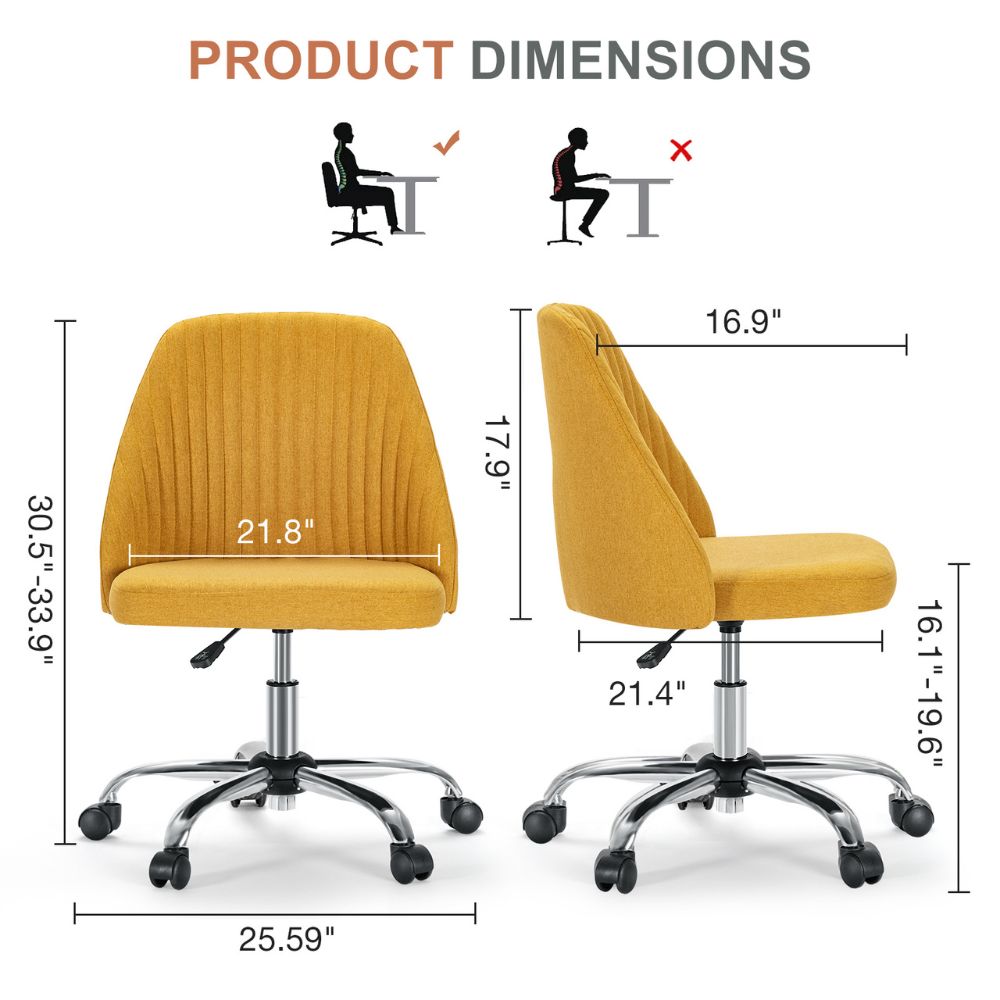 Adjustable Height Ergonomically Designed Swivel Rolling Office Chair