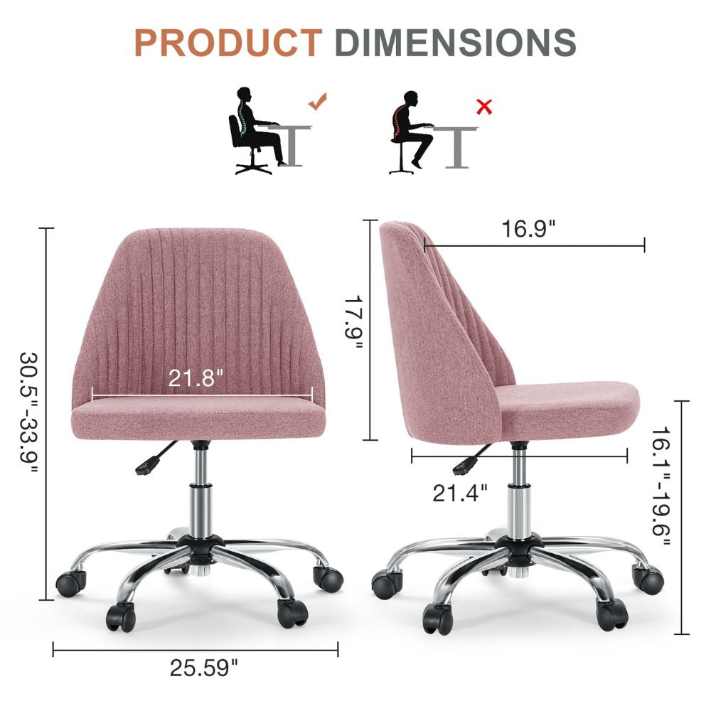Adjustable Height Ergonomically Designed Swivel Rolling Office Chair