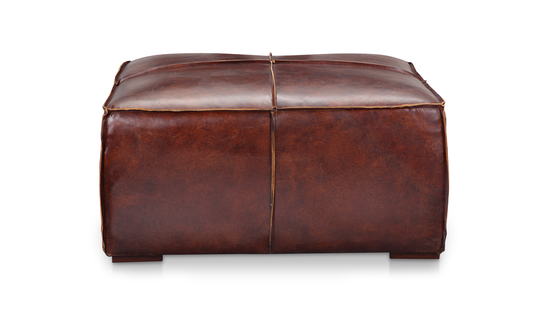 Moe Kapa Ottoman Dark Brown Leather PK-1019-20