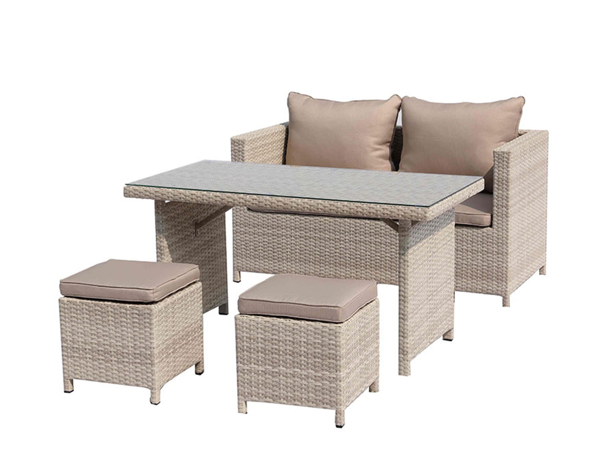 Whiteline Abbie Outdoor Dining Collection COL1692-BEI - GOLD STAR Dining