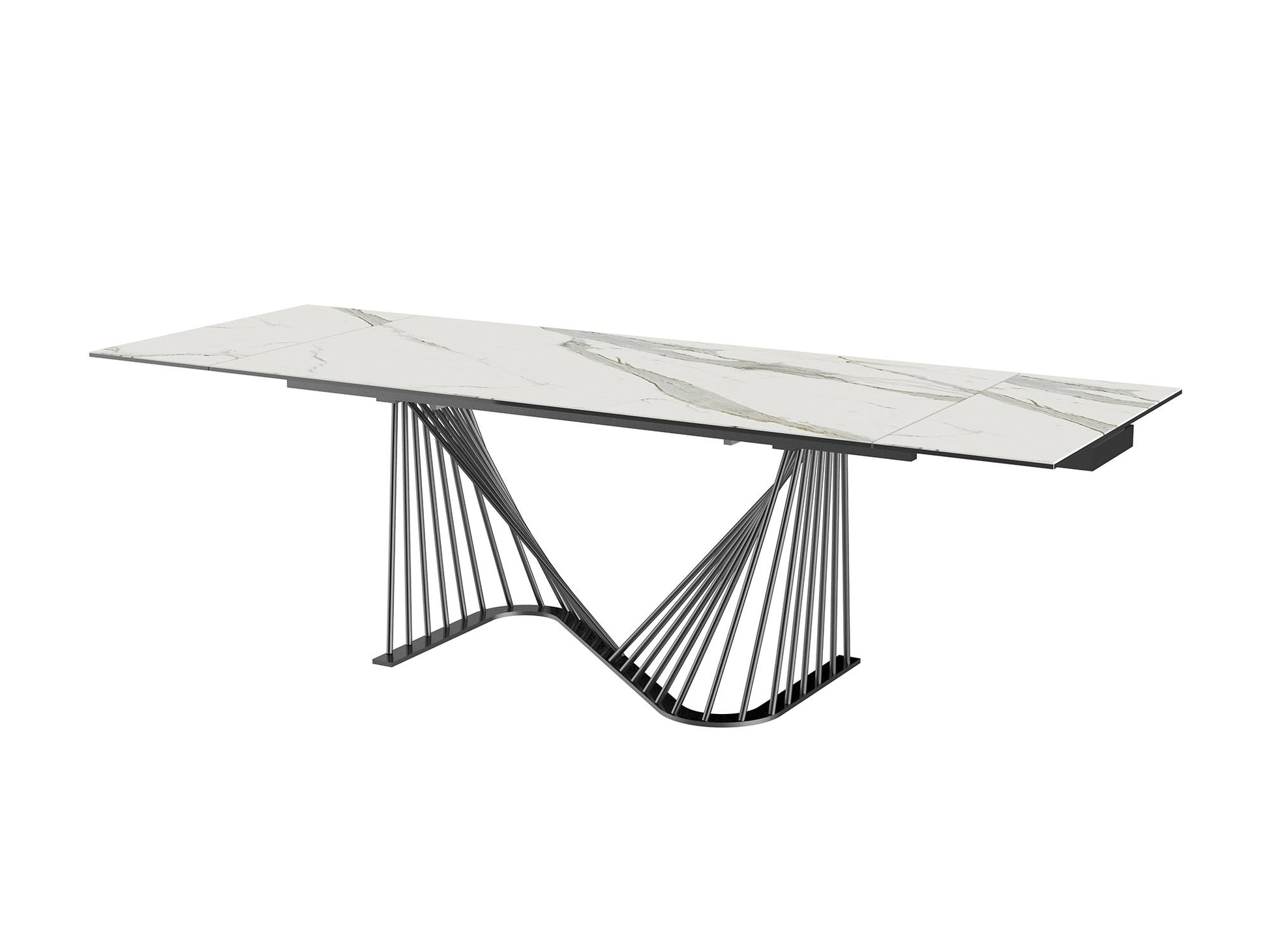 Whiteline Roma Extendable Dining Table DT1633E-WHT - GOLD STAR Dining