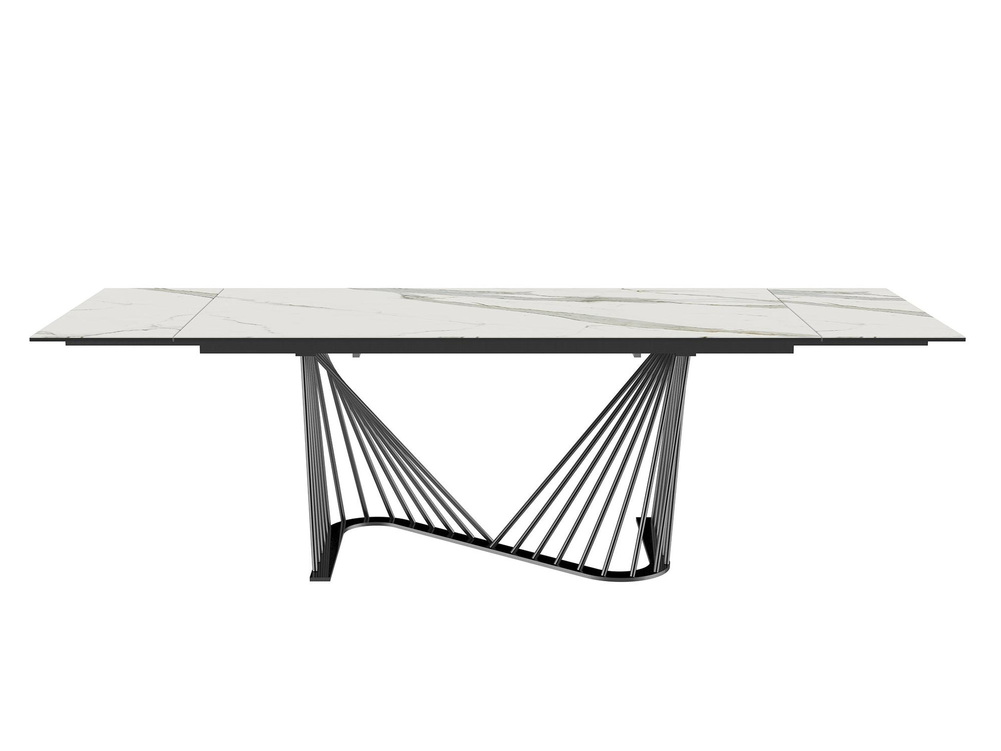 Whiteline Roma Extendable Dining Table DT1633E-WHT - GOLD STAR Dining