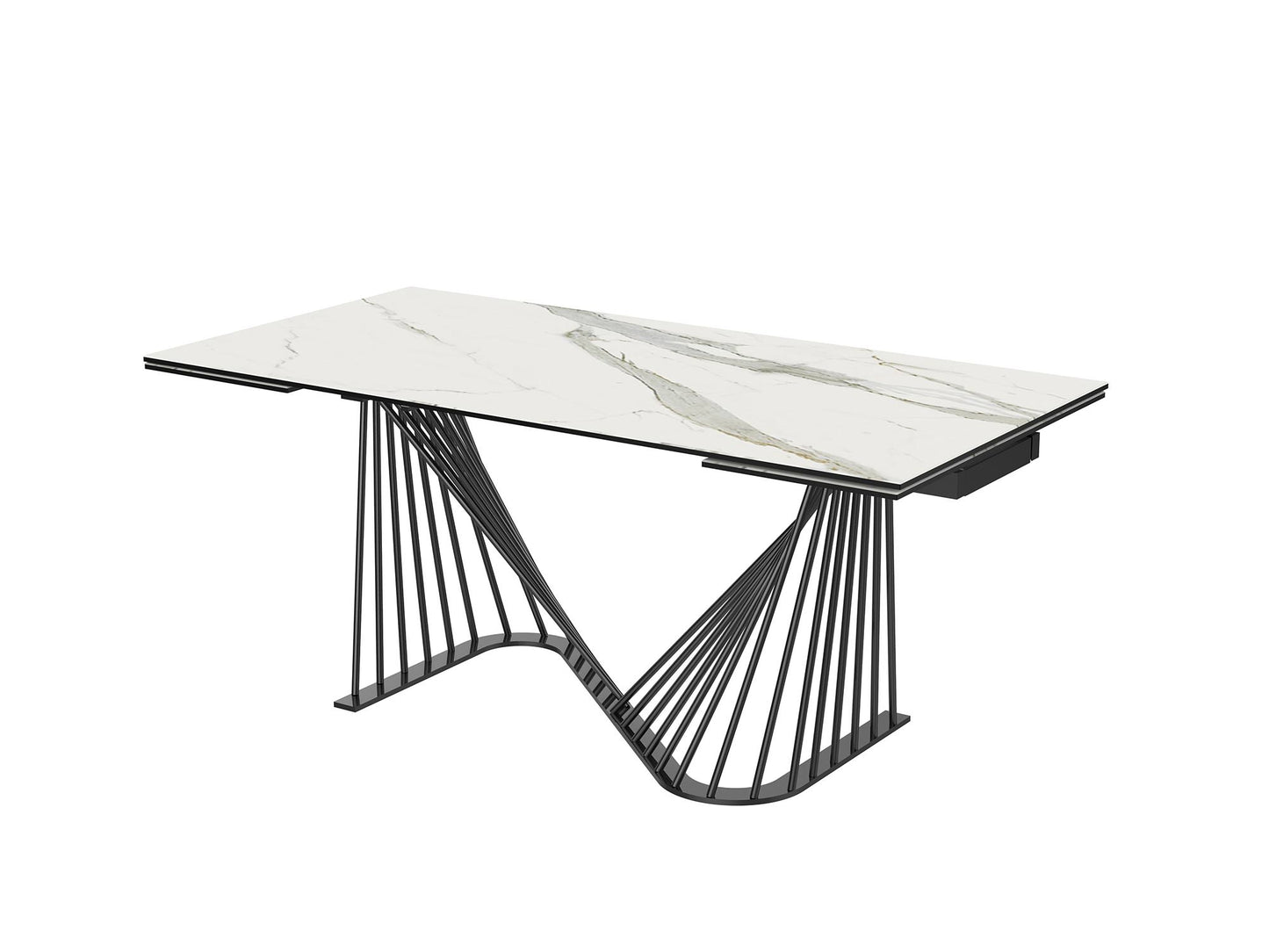 Whiteline Roma Extendable Dining Table DT1633E-WHT - GOLD STAR Dining