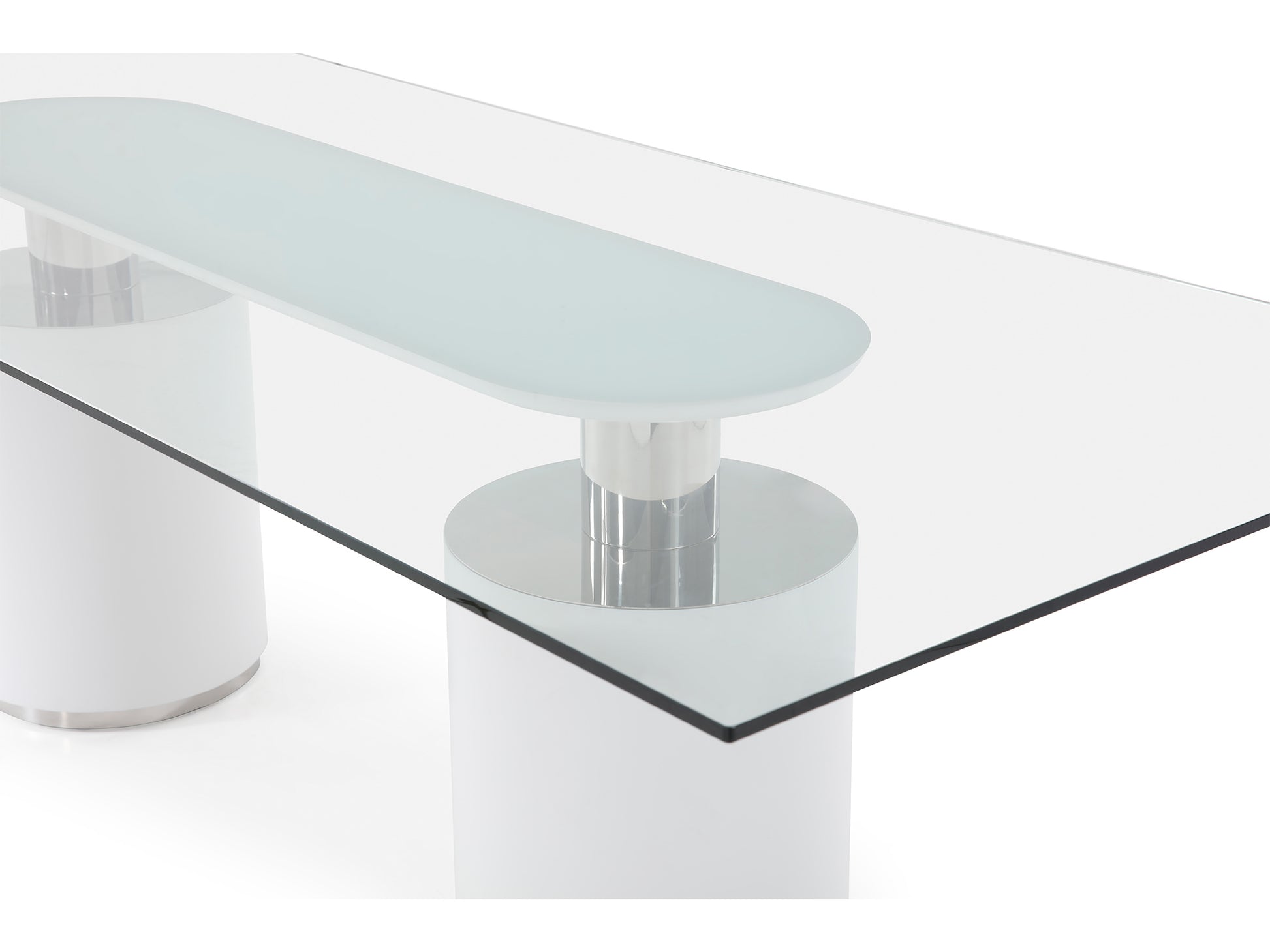 Whiteline Mandarin Dining Table DT1660-WHT - GOLD STAR Dining