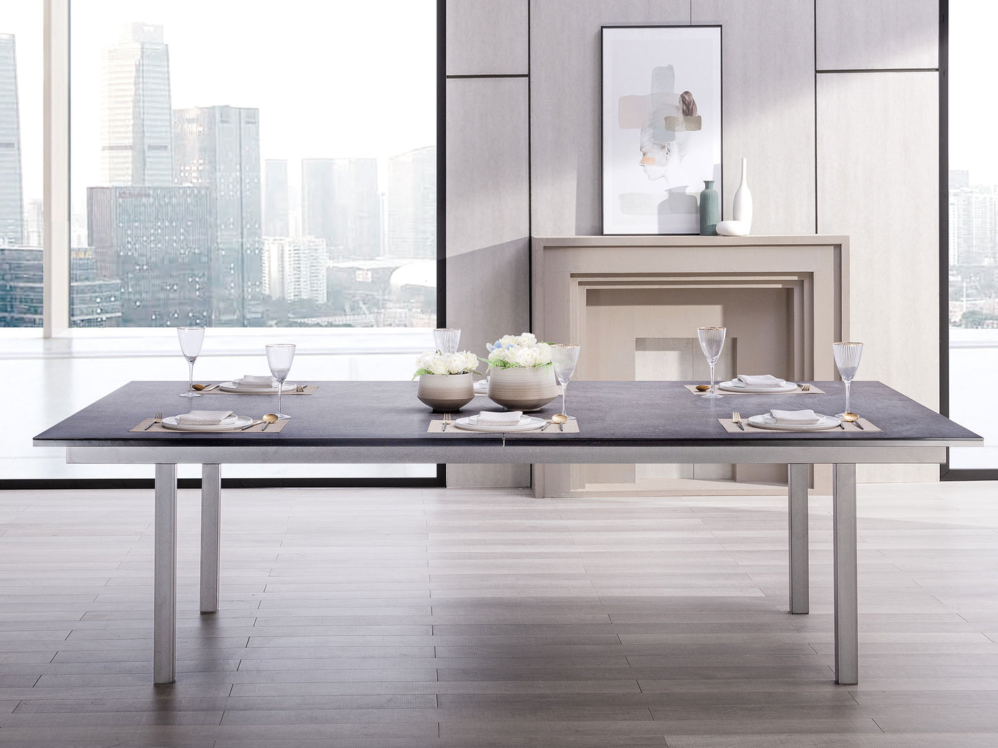 Whiteline Tiana Dining and Tennis Table DT1700TT-WHT - GOLD STAR Dining