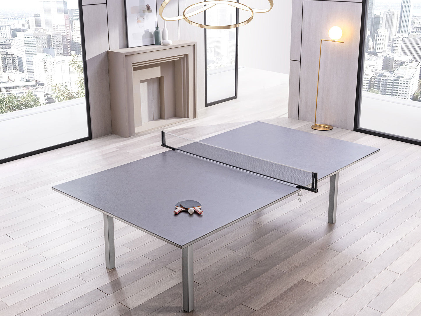 Whiteline Tiana Dining and Tennis Table DT1700TT-WHT - GOLD STAR Dining