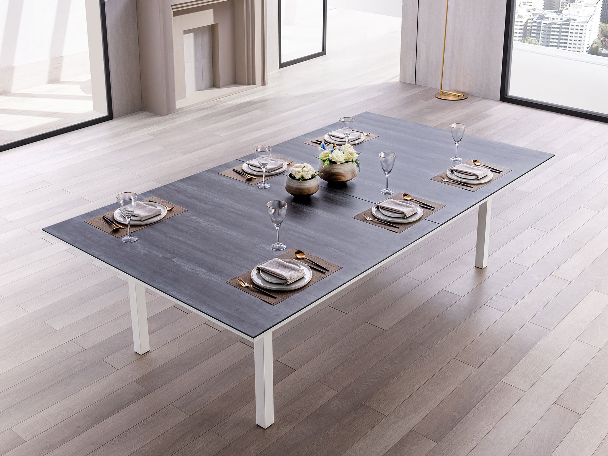 Whiteline Tiana Dining and Tennis Table DT1700TT-WHT - GOLD STAR Dining