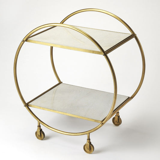Butler Specialty Company Orian Marble & Metal Bar Cart, Multi-Color 4417389