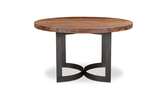 Moe Bent Round Dining Table 54" Smoked VE-1106-03