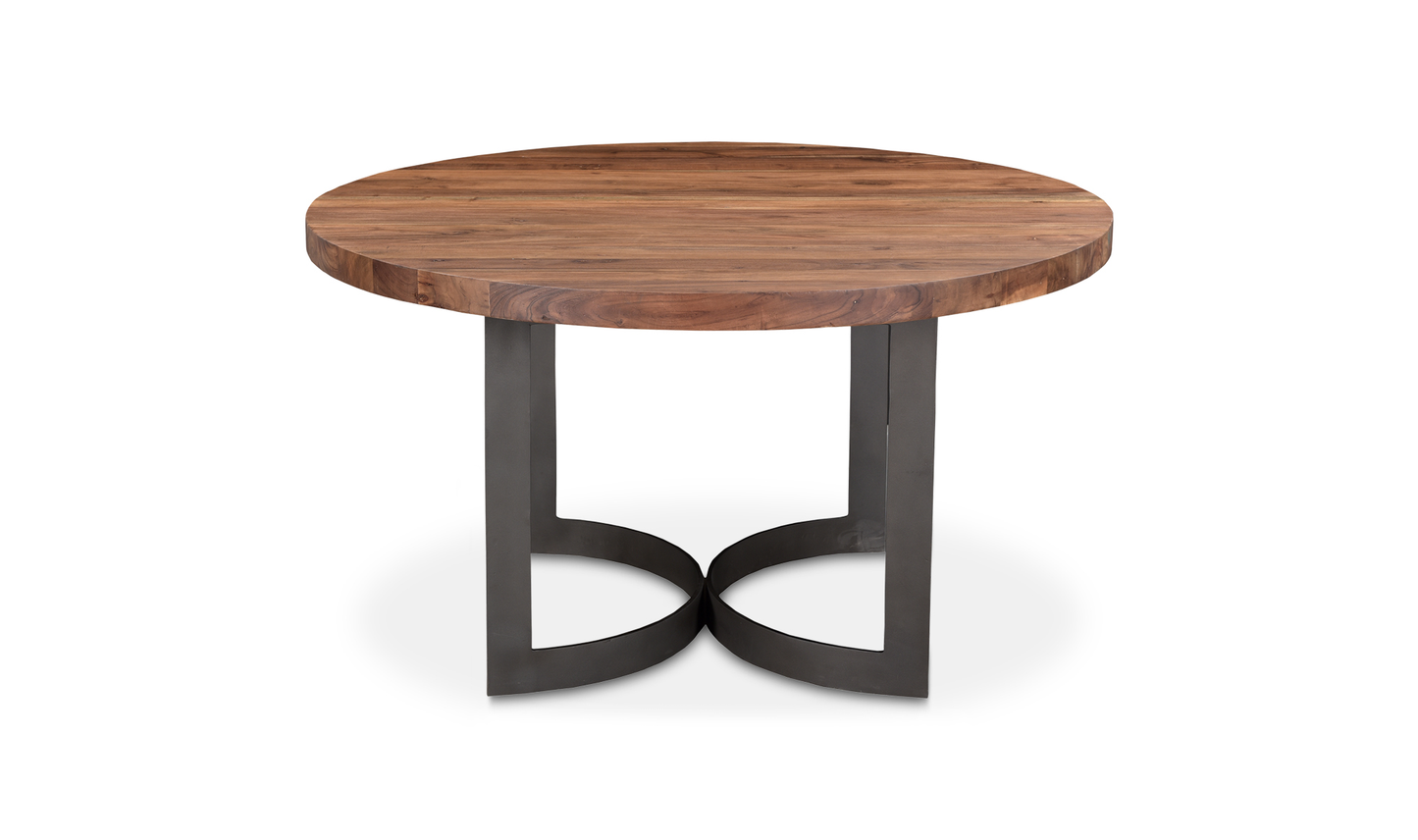 Moe Bent Round Dining Table 54" Smoked VE-1106-03