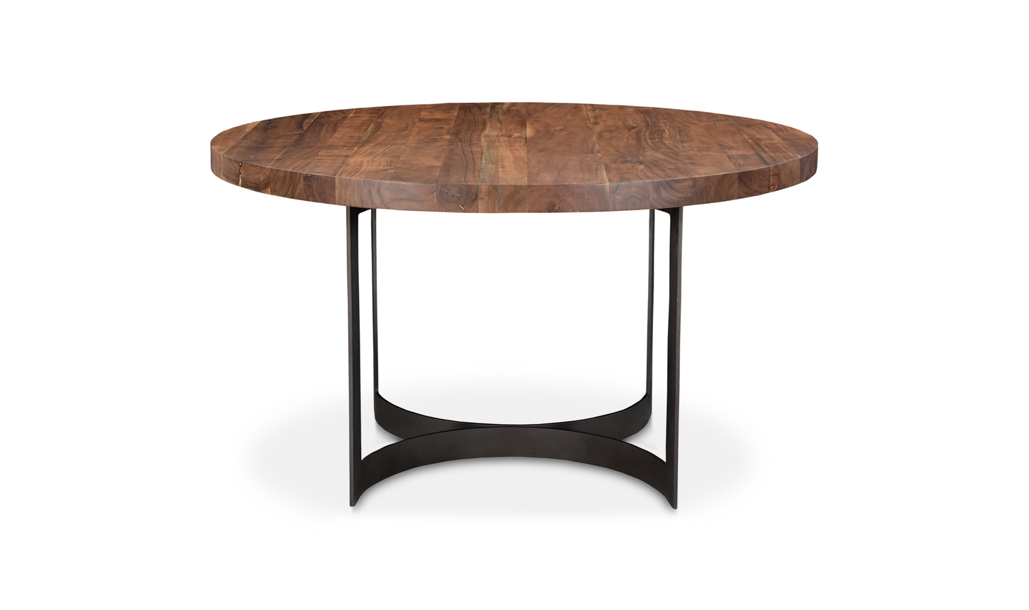 Moe Bent Round Dining Table 54" Smoked VE-1106-03