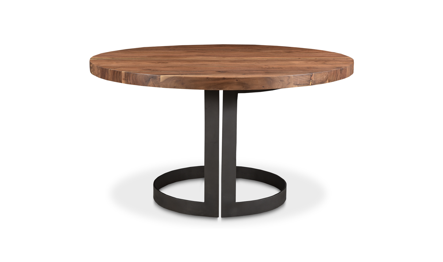 Moe Bent Round Dining Table 54" Smoked VE-1106-03