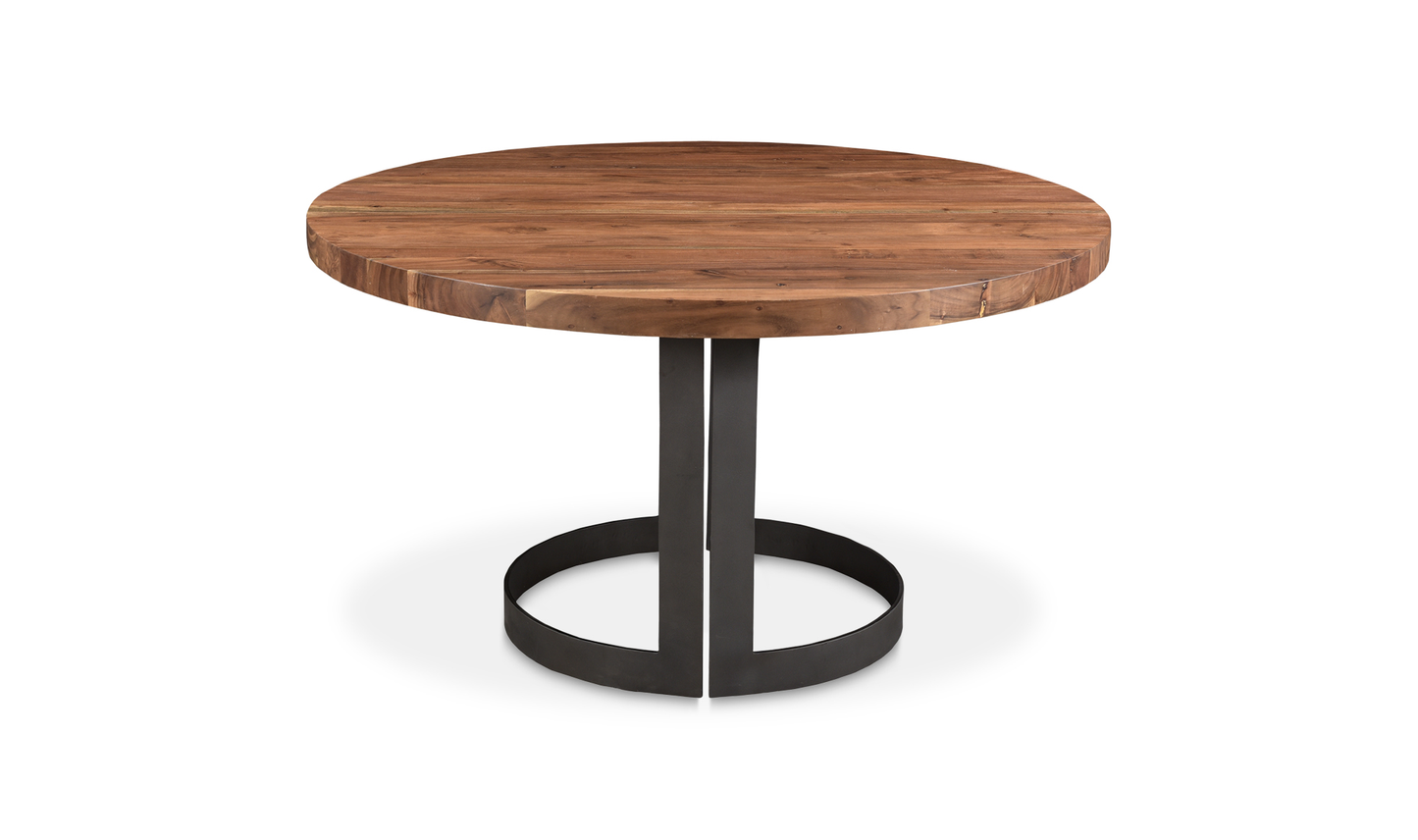 Moe Bent Round Dining Table 54" Smoked VE-1106-03