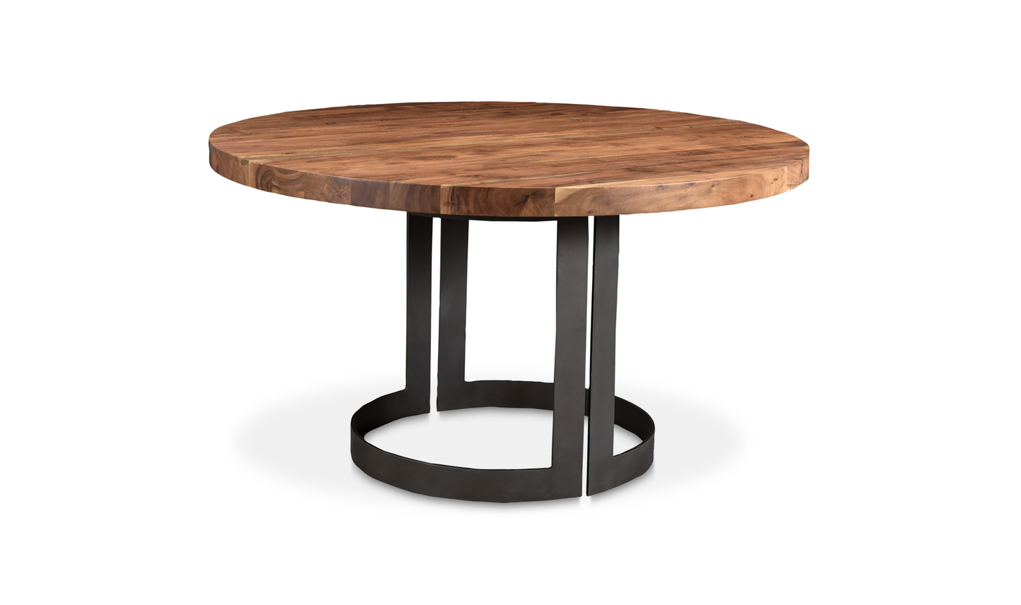 Moe Bent Round Dining Table 54" Smoked VE-1106-03