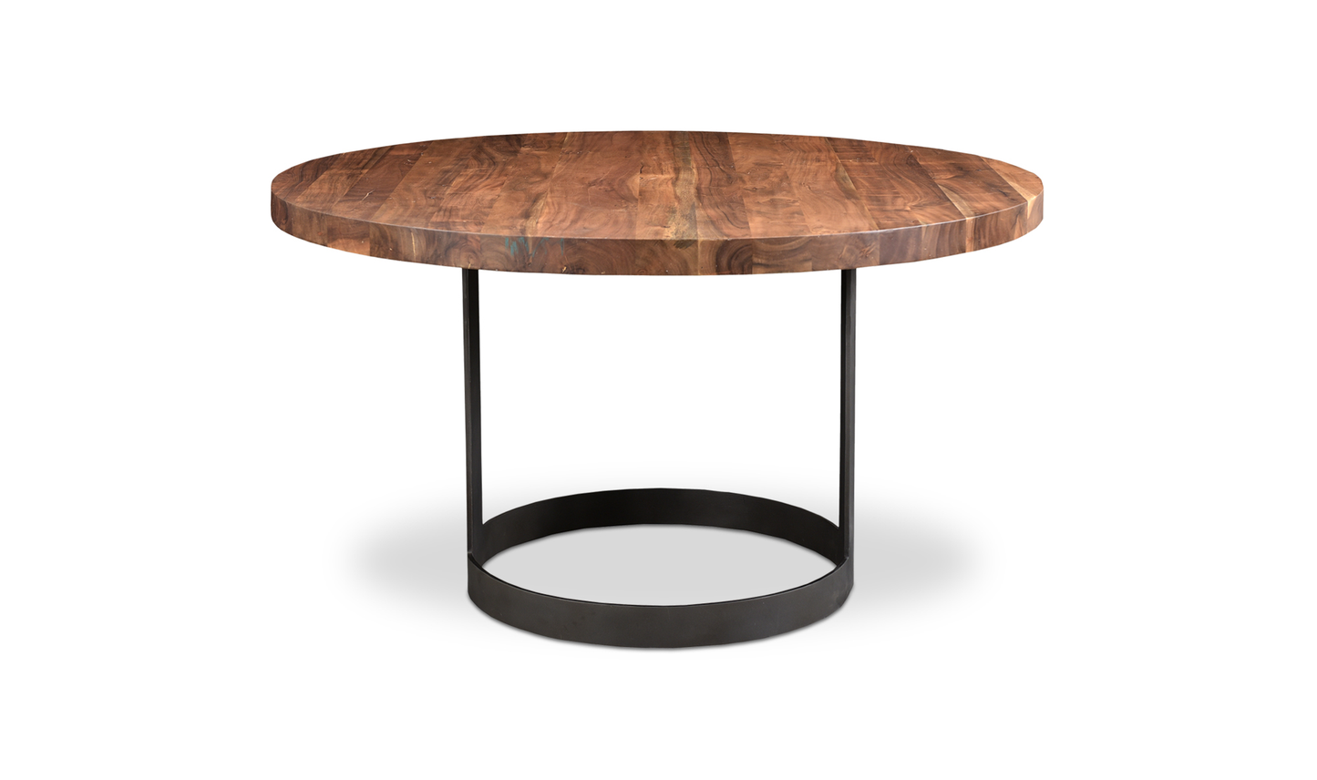 Moe Bent Round Dining Table 54" Smoked VE-1106-03