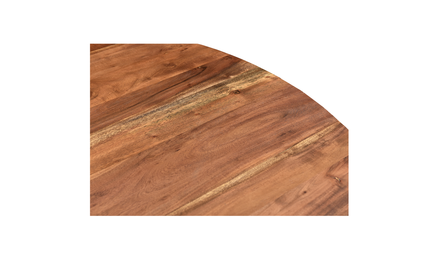 Moe Bent Round Dining Table 54" Smoked VE-1106-03