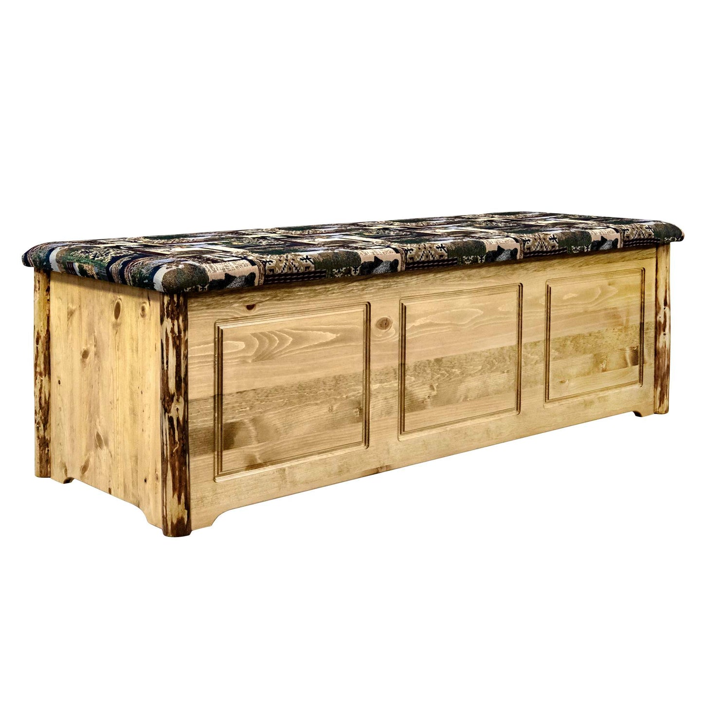 Montana Woodworks Glacier Country Collection Blanket Chest, Upholstery