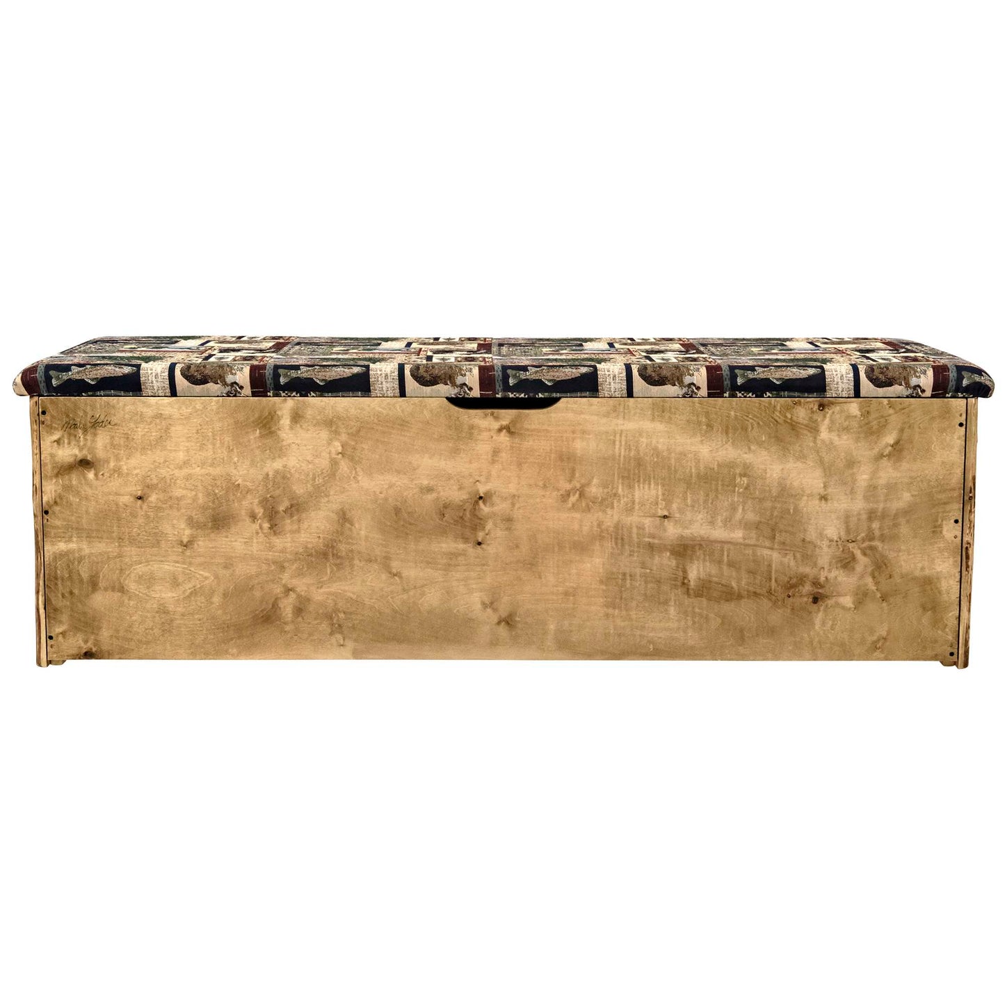 Montana Woodworks Glacier Country Collection Blanket Chest, Upholstery